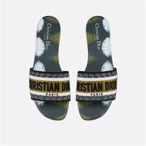 dior dway green|christian dior slides women's.